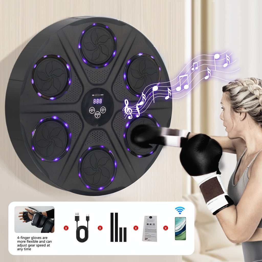 Smart Music Boxing Wall Trainer with Gloves