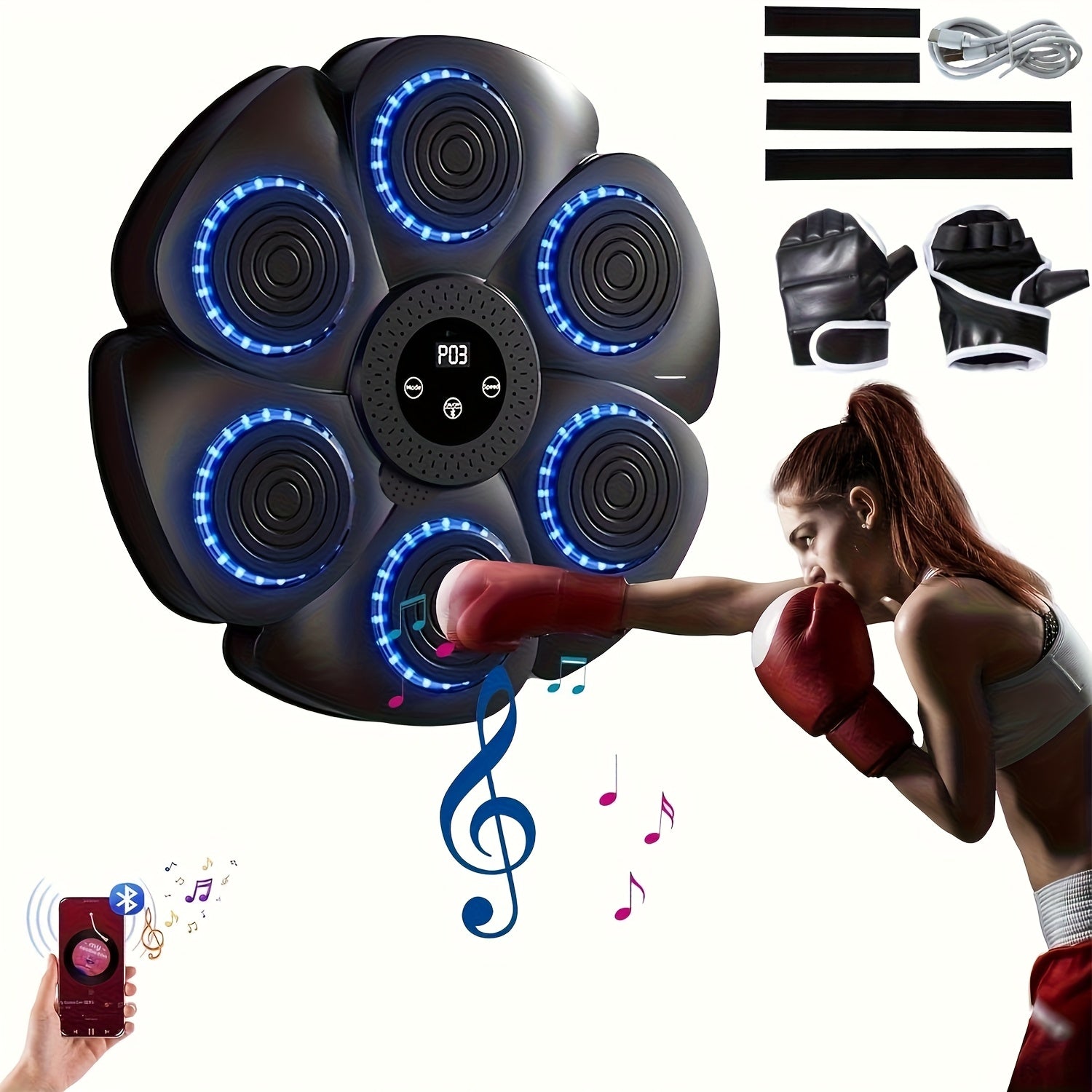 NNETM Intelligent Music Boxing Machine with Gloves