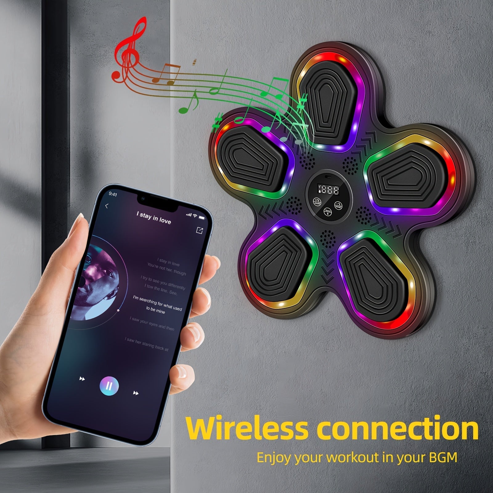 NNETM Smart Music Boxing Machine Wall Target Trainer