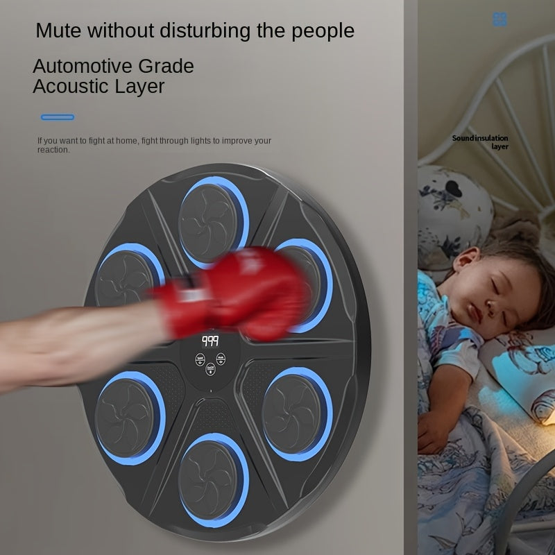 Smart Music Boxing Wall Trainer with Gloves