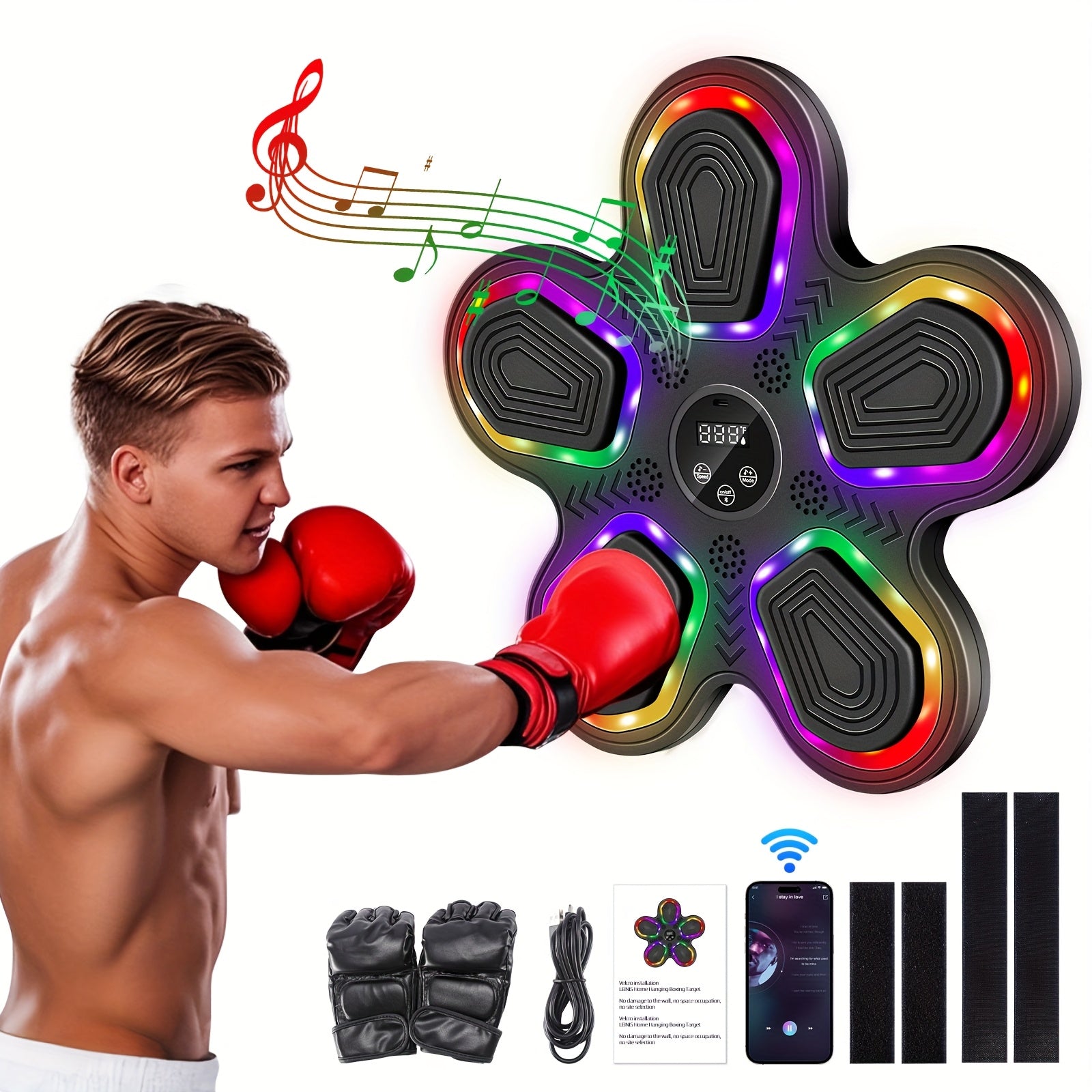 NNETM Smart Music Boxing Machine Wall Target Trainer